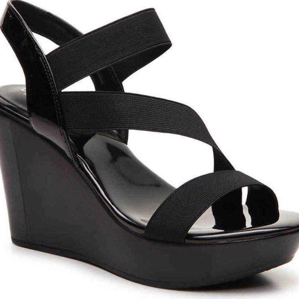 New in box! Charles by Charles David black wedge sandals